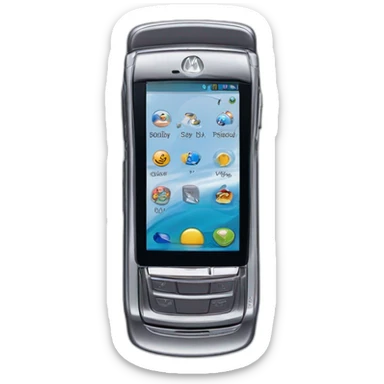 Motorola Razr V3 mobile device with the iconic clamshell design sticker
