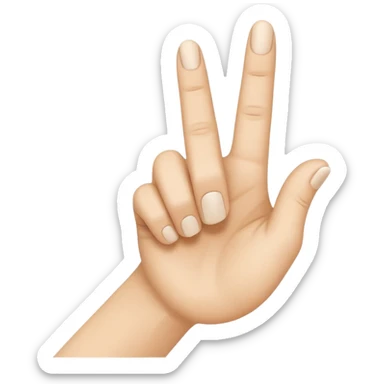 “Emoji-style hand making the letter ‘C’, with the index finger slightly curved. Clean, simple design, smooth shapes, neutral skin tone. White or transparent background, high resolution.” sticker