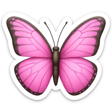 Pink butterfly sticker