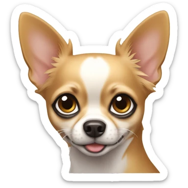 Chihuahua poil long et clair  sticker