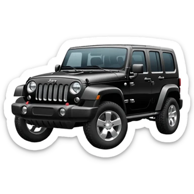 2023 Jeep black color Jeep emoji suv sticker