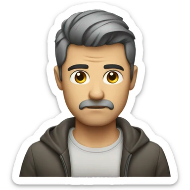 man standing sulking sticker