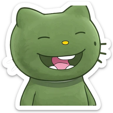 hello kitty laughing sticker