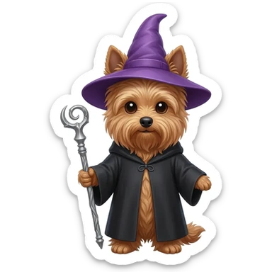 Dog wizard sticker