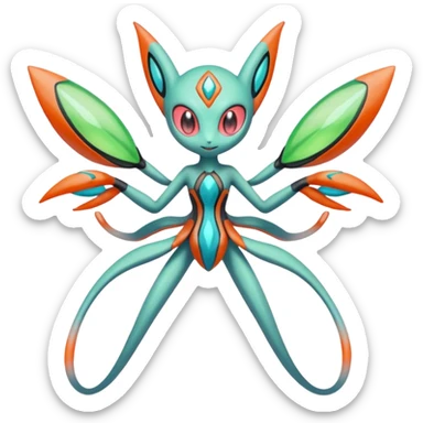 Meloetta-Deoxys-Celebi-Pokémon-Fakémon-fusion-hybrid-creature sticker