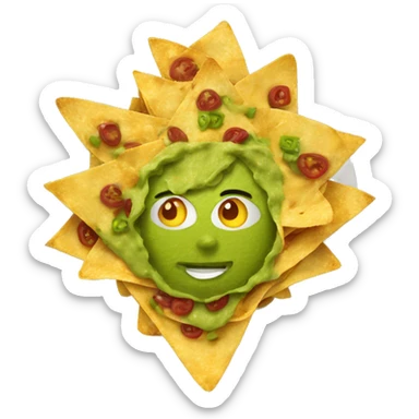 Nachos with guacamole  sticker