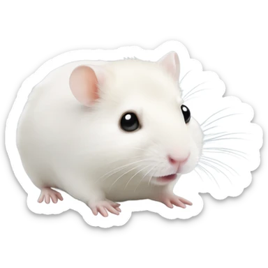 Albino hamster sticker