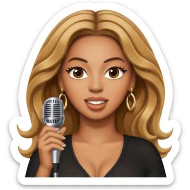  Beyonce singing sticker