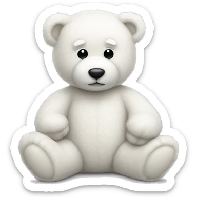 White Teddy Bear sticker