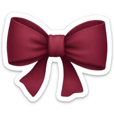 Burgundy bow  sticker