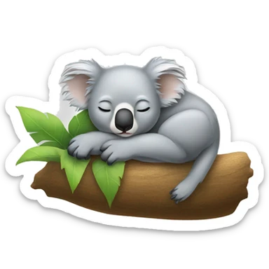 sleeping koala sticker