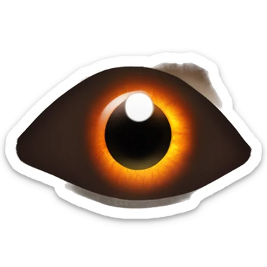 Eye of Sauron with glowing orange iris, set in a dark tower of Mordor sticker