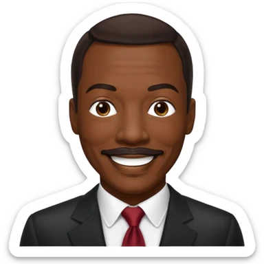 Eddie Murphy with dark brown hair sticker