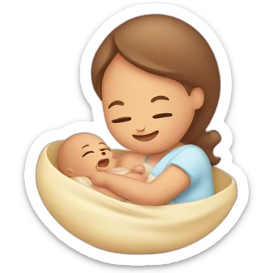 Newborn baby eat breastfeeding  sticker