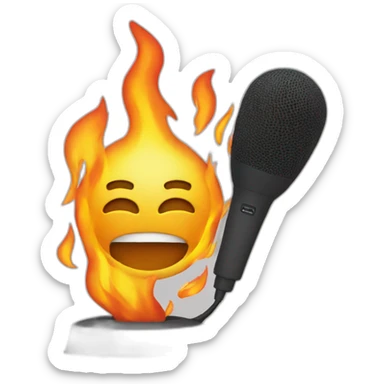Speaker on fire sticker