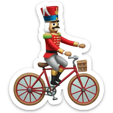 Nutcracker riding a bike  sticker