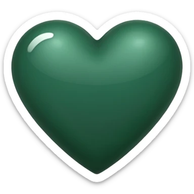 Dark green heart emoji sticker