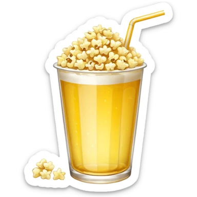 Popcorn drink sticker