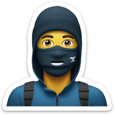 marathon runner with a ski mask on  sticker