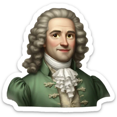 white aristocrat XVIII century sticker