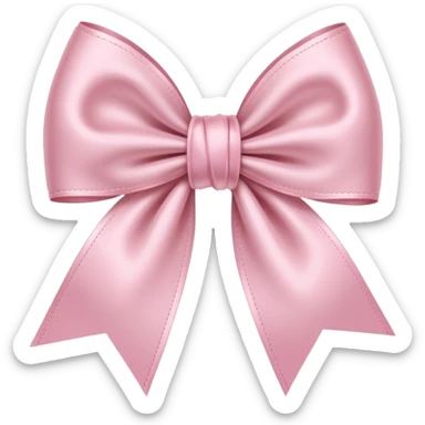 light pink ribbon bow sticker