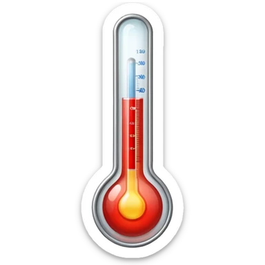 a medical thermometer whose temperature has risen too much high sticker