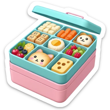 a pastel bento sticker