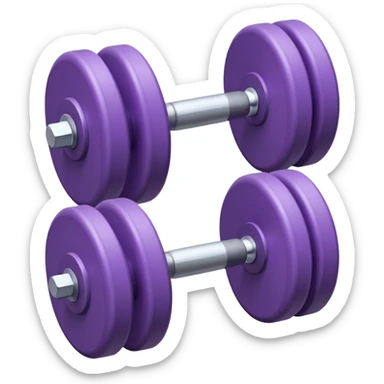 light purple dumbbell sticker