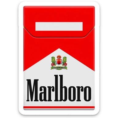 marlboro red cigarettes pack sticker