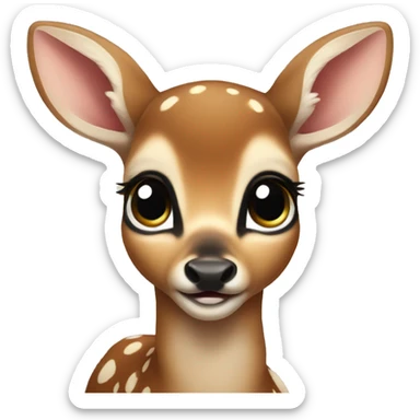 A baby deer sticker