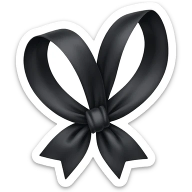 One Black ribbon for dead people honoring sticker