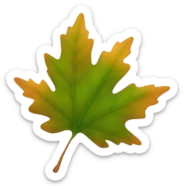 leaves flying sticker