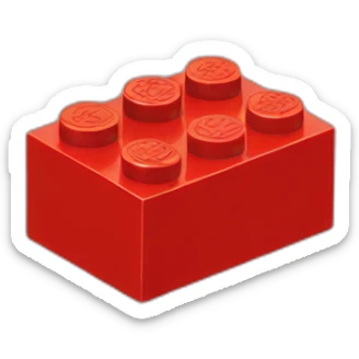 Red LEGO brick sticker