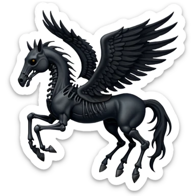 thestral: Winged horses visible only to those who have witnessed death and understand its significance. sticker