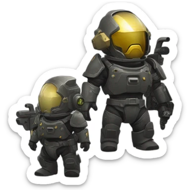 Helldivers 2 meets Winne the Puh sticker