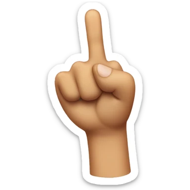 Wagging finger sticker