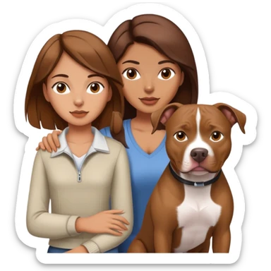  Girl with brown hair with a pitbull sticker