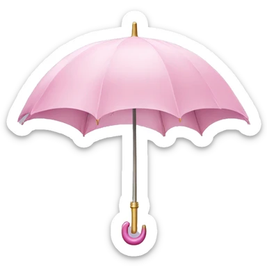 Light pink umbrella unicorn  sticker