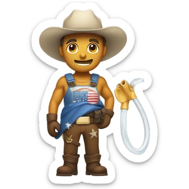 Hose bib hero Texas sticker