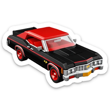 Batman’s race-bred 1969 Chevy Impala Lego  sticker