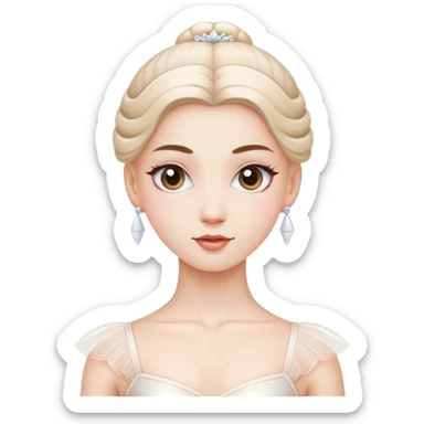 white ballerine  sticker