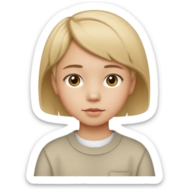 Une petite fille qui a un style de garçon manqué  sticker