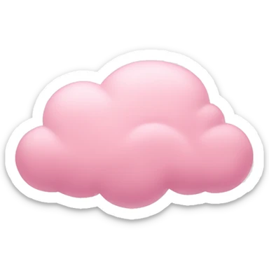 pastel pink cloud sticker