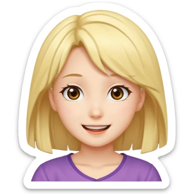 Animae girl happy sticker