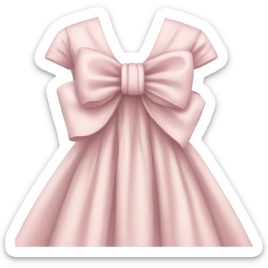 pale pink Vintage bow dress sticker