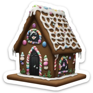 Goth gingerbread house sticker