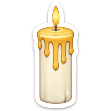 Thin and long Candle dripping wax  sticker
