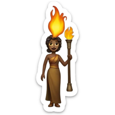 Torch lady sticker