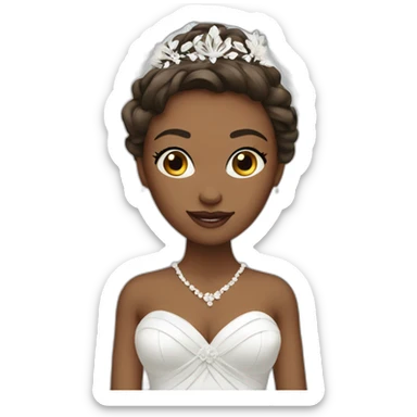 BRIDE IN A LONG DRESS WHITE sticker