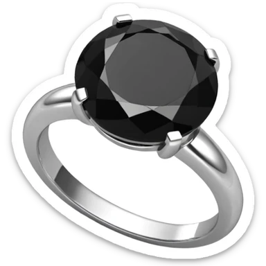 black gemstone ring sticker